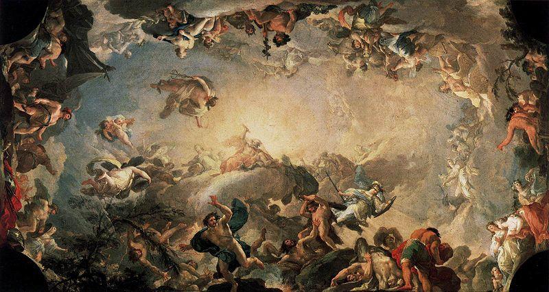 Francisco Bayeu Fall of the Giants oil painting image